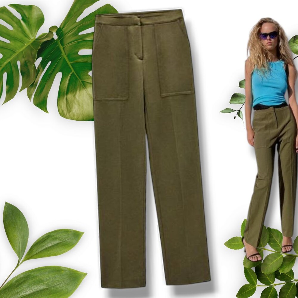 NWT Zara Pleated High Waisted Pants, Sz XS + M